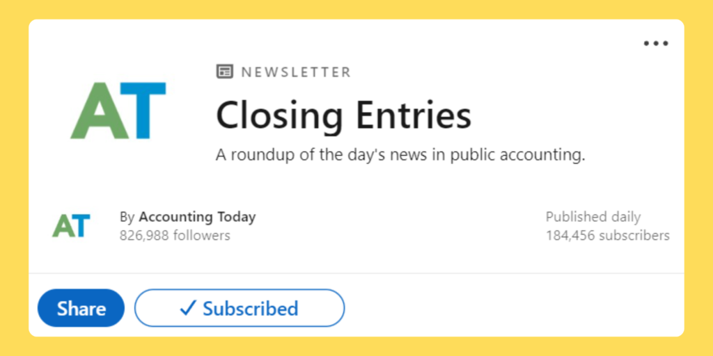 Accounting Today: examples of newsletters for Accounting Firms