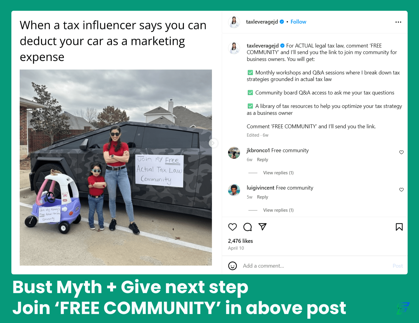 Post No. 17: Myth + CTA