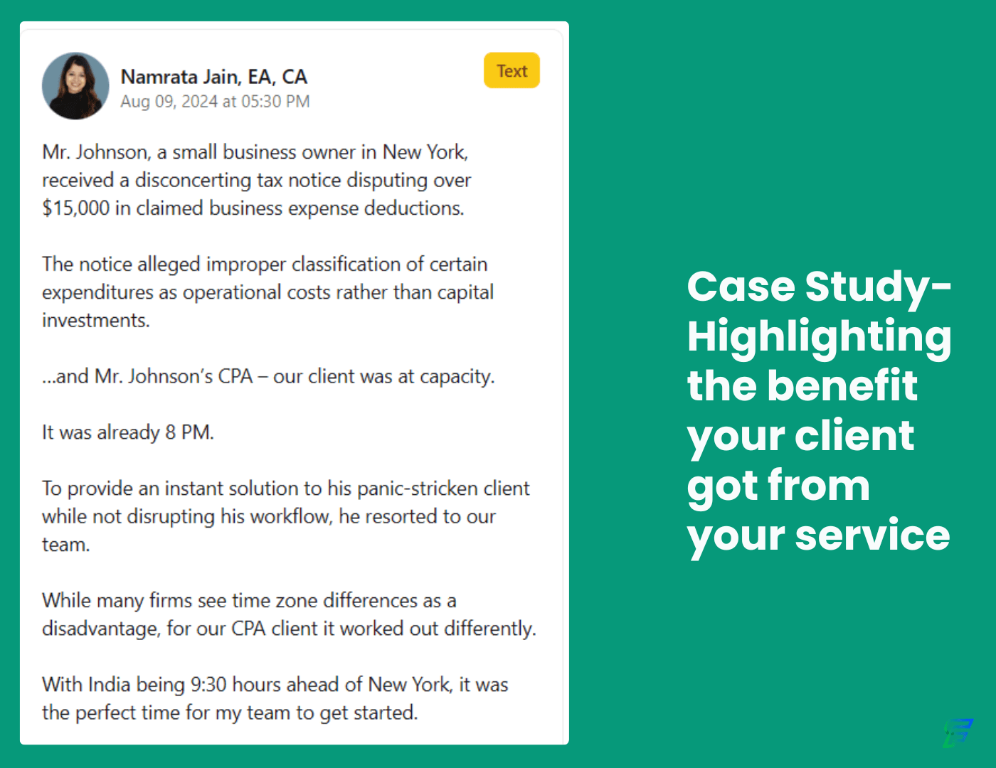 Post No. 18: Quick Win Case